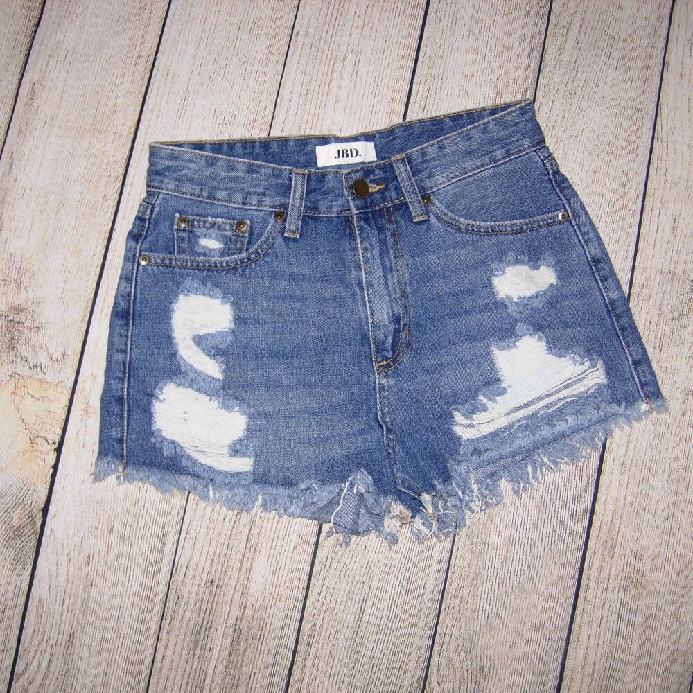 JBD. High Waist Cut Off Shorts S